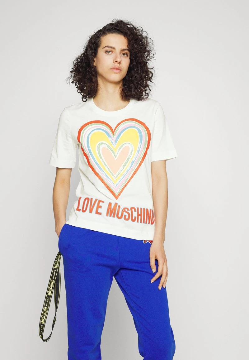 A buon mercato π― Love Moschino T-shirt Con Stampa - Optical White, Donna π 4 A buon mercato π― Love Moschino T-shirt Con Stampa - Optical White, Donna π - immagine 4