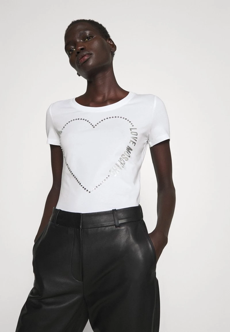 Il più economico ❤️ Love Moschino T-shirt Con Stampa - Optical White, Donna 👍 4 Il più economico ❤️ Love Moschino T-shirt Con Stampa - Optical White, Donna 👍 - immagine 4