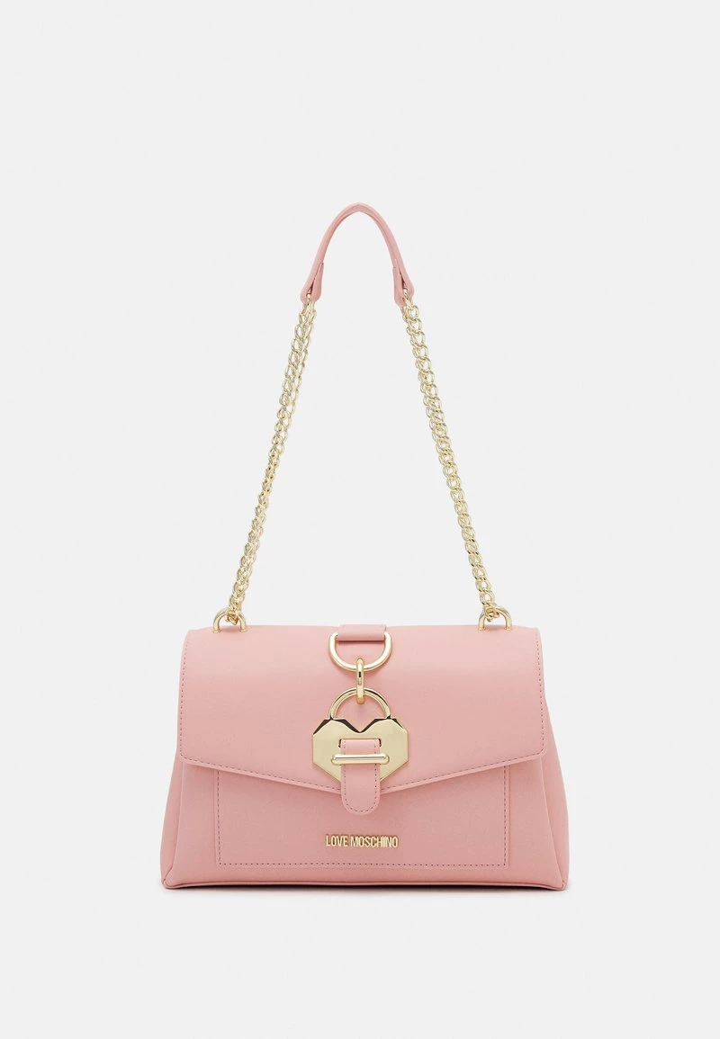 Presa π Love Moschino LOCK HEART SHOULDER - Borsa A Tracolla - Rosa, Donna π 1 Presa π Love Moschino LOCK HEART SHOULDER - Borsa A Tracolla - Rosa, Donna π