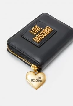 I primi 10 😉 Love Moschino SMALL ZIP AROUND LOGO - Portafoglio - Nero, Donna 🤩 -Vendite Love Moschino 81097ebe296444c48ff70dfb944ca1d3