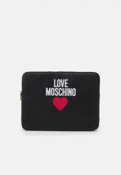 Promo ⌛ Love Moschino EXCLUSIVE 16 INCH ROUND ZIP POUCH - Borsa Porta PC - Nero, Donna 🔔
