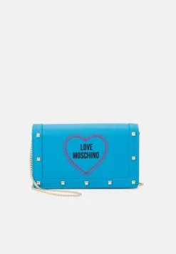 Promo 🔔 Love Moschino LOVE HEART STUD CROSSBODY - Borsa A Tracolla - Oceano, Donna 👍