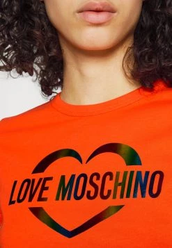 Vendita lampo 🛒 Love Moschino T-shirt Con Stampa - Orange, Donna 💯 -Vendite Love Moschino 81a0e6b046704989a9452ede6dba8cc6