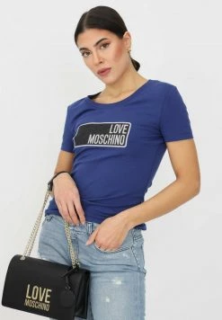 Vendita calda 🤩 Love Moschino T-shirt Con Stampa - Elettric Blue, Donna 😉 -Vendite Love Moschino 85cdf2aaf767468f876a15b2cea98795