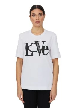 Vendita calda 😍 Love Moschino T-shirt Con Stampa - Optical White, Donna 🔔 -Vendite Love Moschino 86161bbe02594922ae63ebfdf63eb400