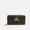Miglior offerta 🌟 Love Moschino CONTINENTAL ZIP AROUND LOGO - Portafoglio - Nero, Donna 😉