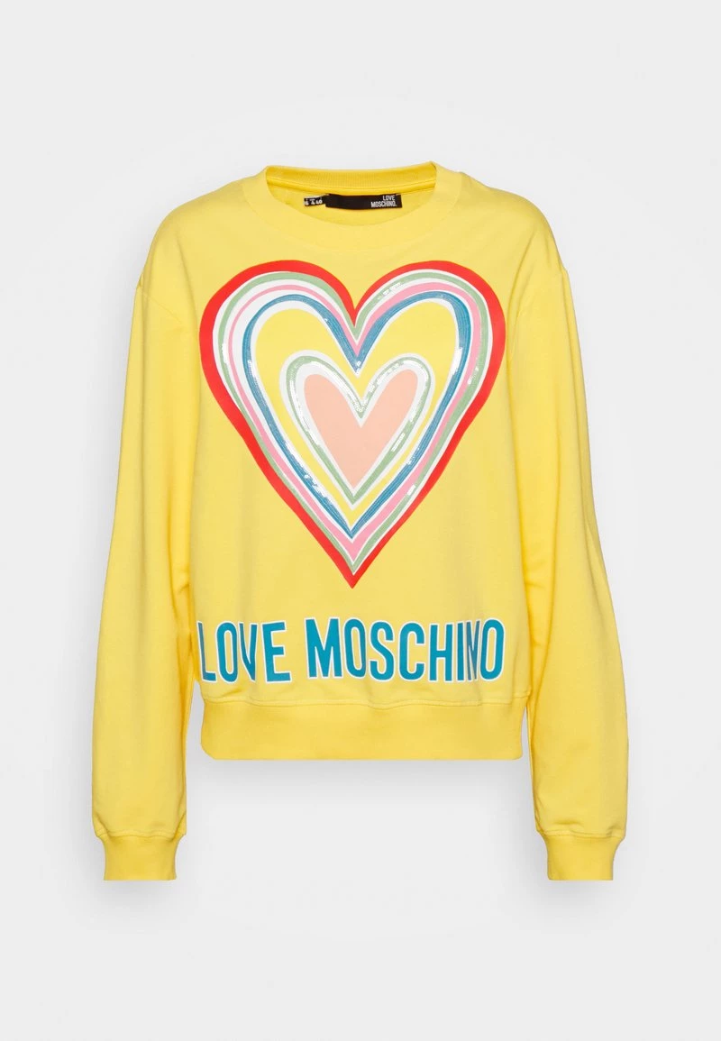 Nuovo π Love Moschino Felpa - Yellow, Donna β 1 Nuovo π Love Moschino Felpa - Yellow, Donna β
