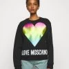 Il più economico ⌛ Love Moschino Felpa - Black, Donna 🥰