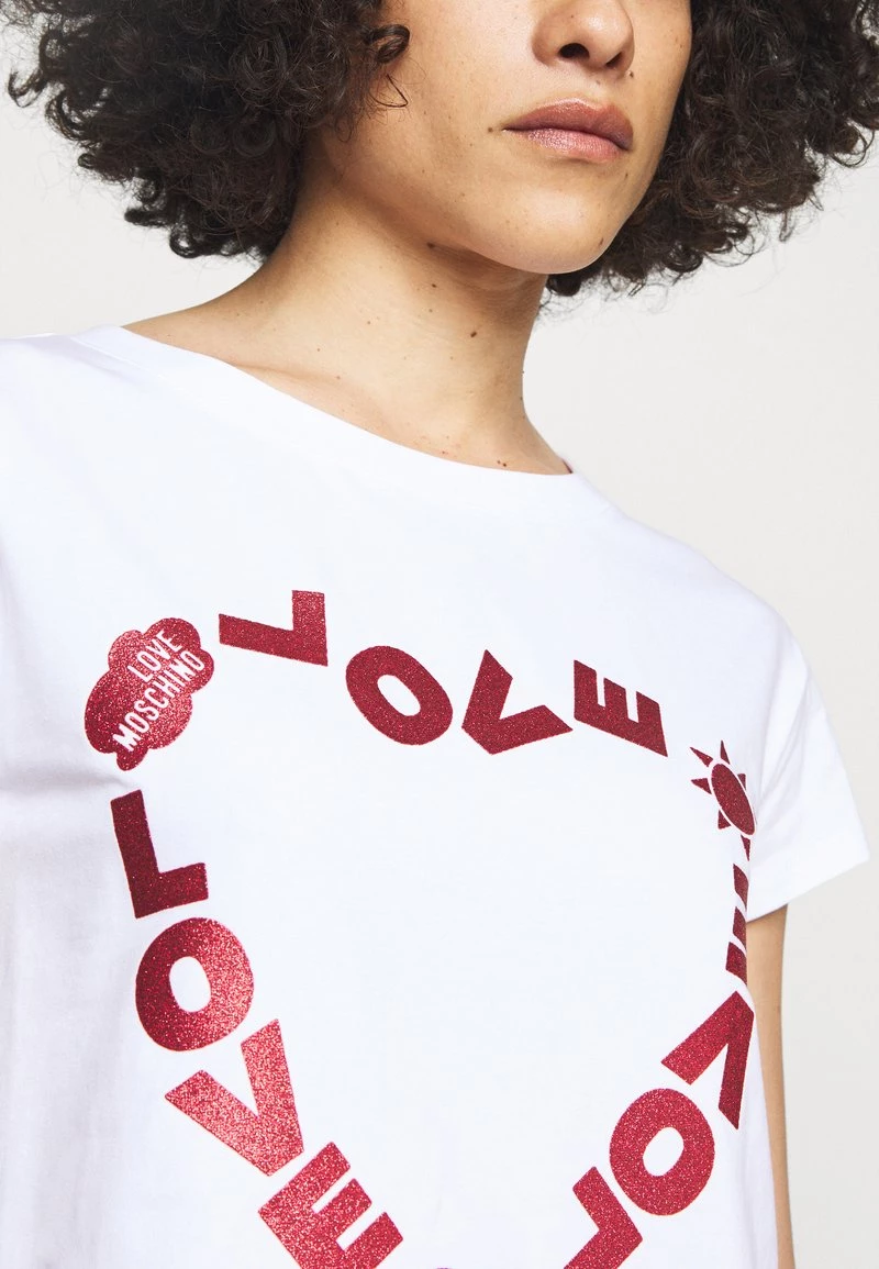 Offerte π€© Love Moschino T-shirt Con Stampa - Optical White, Donna β 6 Offerte π€© Love Moschino T-shirt Con Stampa - Optical White, Donna β - immagine 6