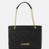 Buono 🔔 Love Moschino QUILTED CHAIN 👜 HANDBAG - Borsa A Mano - Nero, Donna 😀