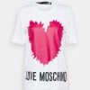 Buono 🤩 Love Moschino T-shirt Con Stampa - Optical White, Donna 🧨