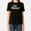 Il più economico 🎁 Love Moschino T-shirt Con Stampa - Black, Donna 🥰