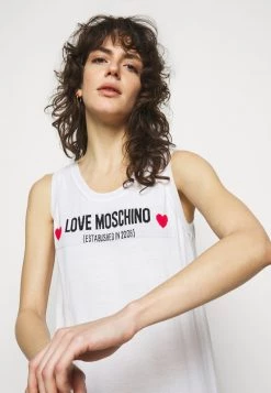 Nuovo di zecca 🌟 Love Moschino Abito In Maglia - Optical White, Donna 🎁 -Vendite Love Moschino 94894cb6f6934beeae000fa5eba43c9c