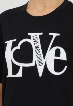 Promo 💯 Love Moschino T-shirt Con Stampa - Black, Donna 🎉 -Vendite Love Moschino 9960727d39234f199256a955253fa2b8