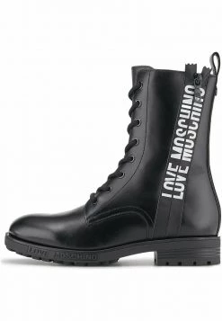 Offerte 💯 Love Moschino Stivali Con I Lacci - Schwarz, Donna 😍