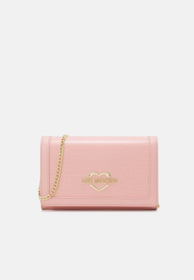 Presa π Love Moschino CROC HEART HARDWARE CROSSBODY - Borsa A Tracolla - Pink, Donna π 1 Presa π Love Moschino CROC HEART HARDWARE CROSSBODY - Borsa A Tracolla - Pink, Donna π
