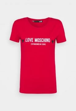 Vendita lampo ⌛ Love Moschino T-shirt Con Stampa - Red, Donna 🔔 -Vendite Love Moschino a607e9f20f2243e0b15adfdb384b582b