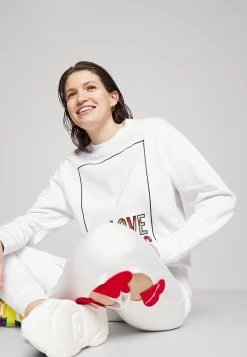 Sconto 🤩 Love Moschino Felpa - Optical White, Donna 😀 -Vendite Love Moschino a691fd11838a4255837284a87f21617f