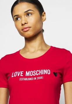Vendita lampo ⌛ Love Moschino T-shirt Con Stampa - Red, Donna 🔔 -Vendite Love Moschino a7e9fe59ee824464911dd443543b47db