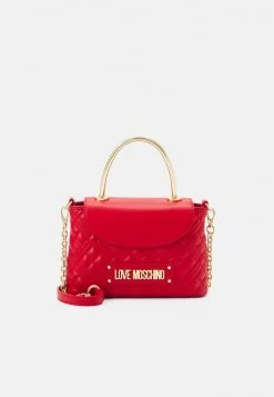 Bilancio β Love Moschino QUILTED TOP HANDLE CHAIN CROSSBODY - Borsa A Mano - Rosso, Donna π