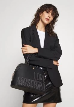Bilancio 🎁 Love Moschino LOGO TOP HANDLE 👜 HANDBAG - Borsa A Mano - Nero, Donna 💯