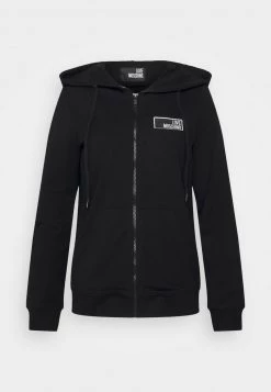 Promo ⌛ Love Moschino Felpa Con Zip - Black, Donna ⭐