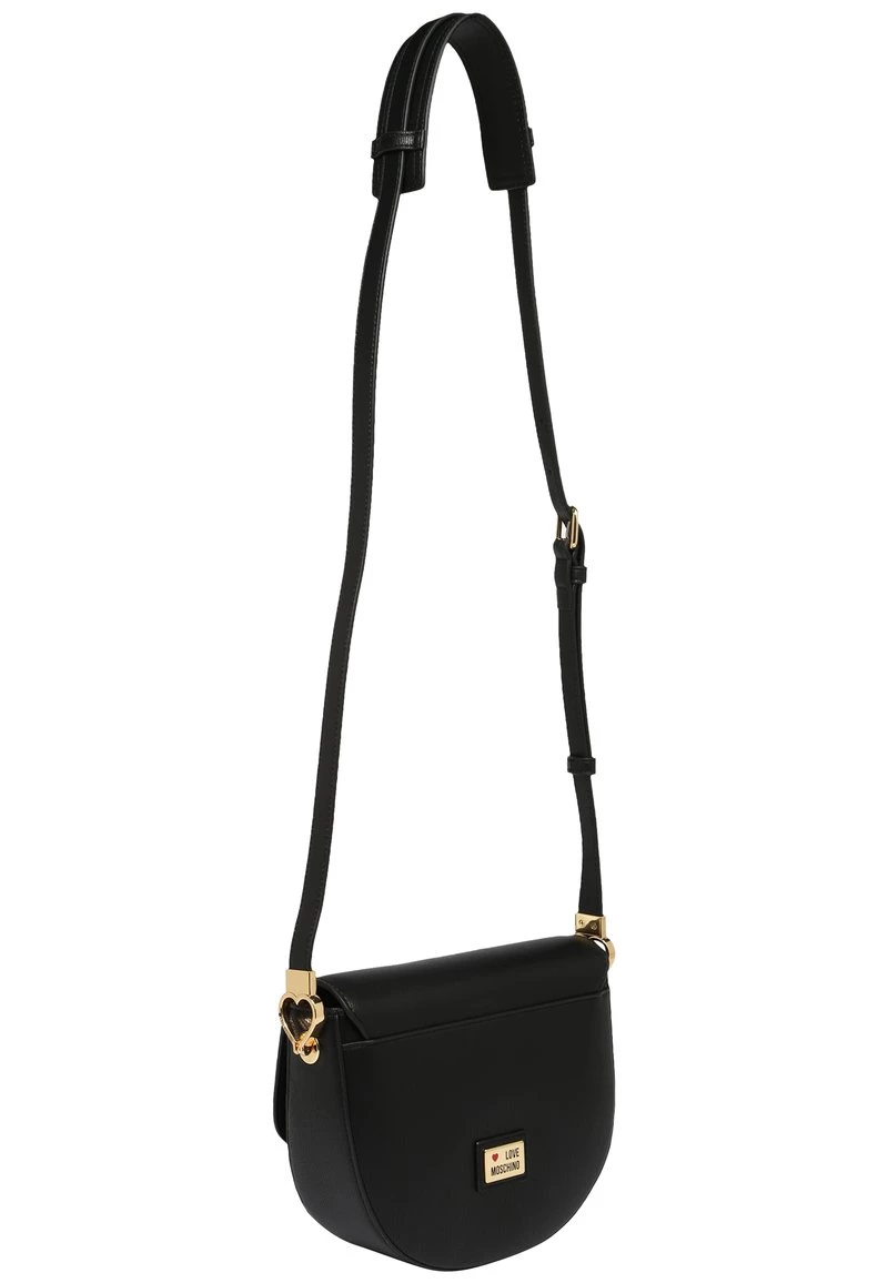 Presa ✔️ Love Moschino MIT LABEL PLATE - Borsa A Tracolla - Nero, Donna 🧨 4 Presa ✔️ Love Moschino MIT LABEL PLATE - Borsa A Tracolla - Nero, Donna 🧨 - immagine 4