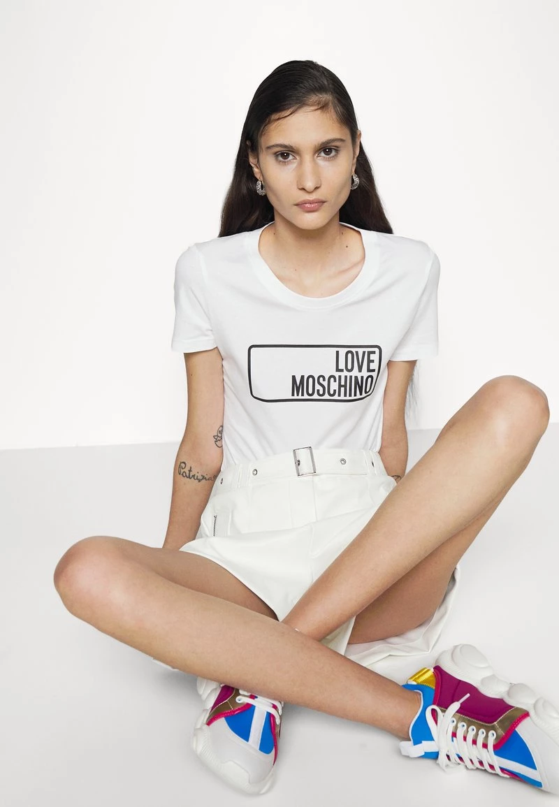 Sconto π Love Moschino T-shirt Con Stampa - Optical White, Donna β 4 Sconto π Love Moschino T-shirt Con Stampa - Optical White, Donna β - immagine 4