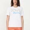 Presa 🛒 Love Moschino T-shirt Con Stampa - Optical White, Donna 🔥