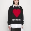 Presa 👍 Love Moschino Felpa - Cuore Rosso, Donna 🛒