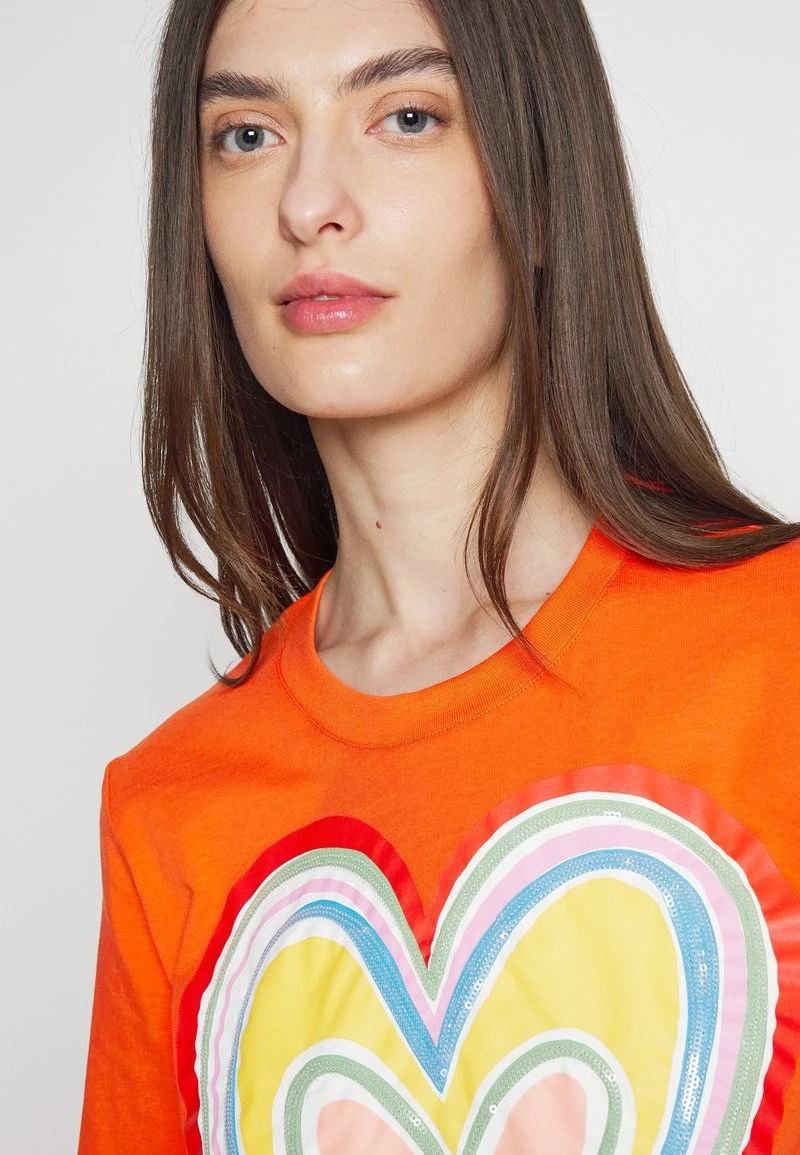 Buono ✔️ Love Moschino T-shirt Con Stampa - Orange, Donna 🧨 5 Buono ✔️ Love Moschino T-shirt Con Stampa - Orange, Donna 🧨 - immagine 5