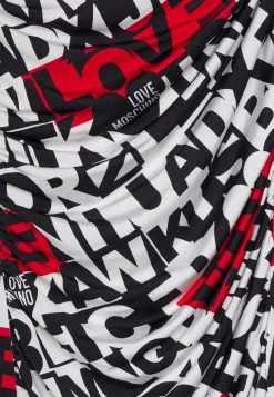 Offerte 👍 Love Moschino Vestito Di Maglina - Nero/bianco/rosso, Donna 🌟 -Vendite Love Moschino b552676ad3f940fdbad25f74ca05bd21