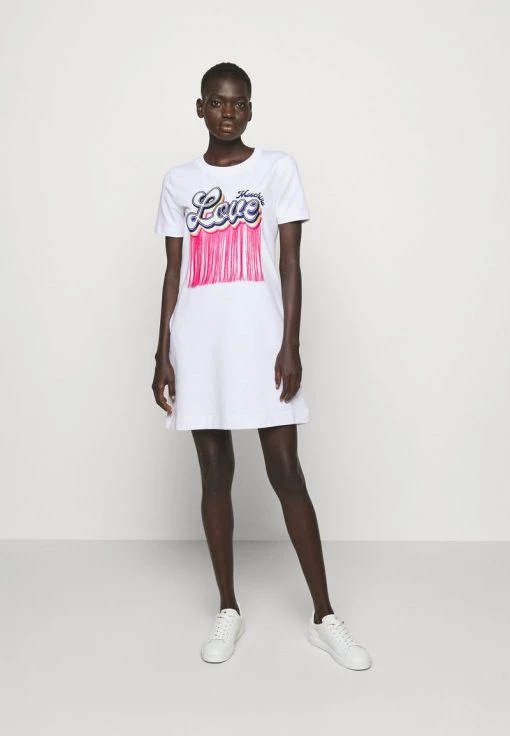 Nuovo 💯 Love Moschino Vestito Estivo - Optical White, Donna ⌛ -Vendite Love Moschino b66330c797fc490ca3ab367e0ef5e442