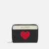 Presa 😍 Love Moschino COLOUR BLOCK HEART ZIP AROUND - Portafoglio - Black/red, Donna ⭐
