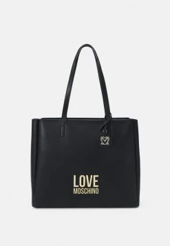 Promo 🛒 Love Moschino LARGE LOGO SHOPPER - Shopping Bag - Fantasy Color Black, Donna ⭐