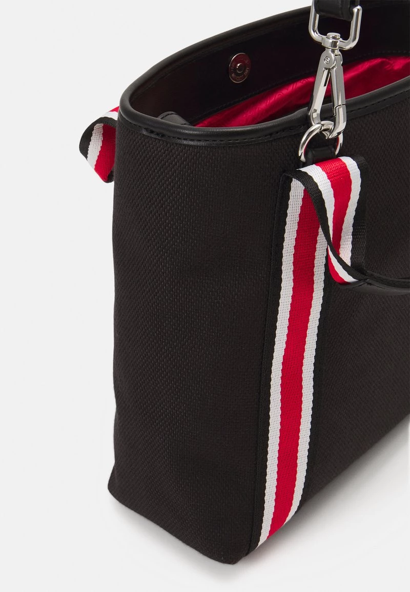 Presa π Love Moschino STRIPED π HANDBAG - Borsa A Mano - Nero, Donna π 4 Presa π Love Moschino STRIPED π HANDBAG - Borsa A Mano - Nero, Donna π - immagine 4