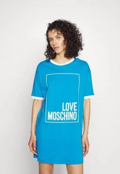 I primi 10 π₯ Love Moschino Vestito Di Maglina - Light Blue, Donna π₯