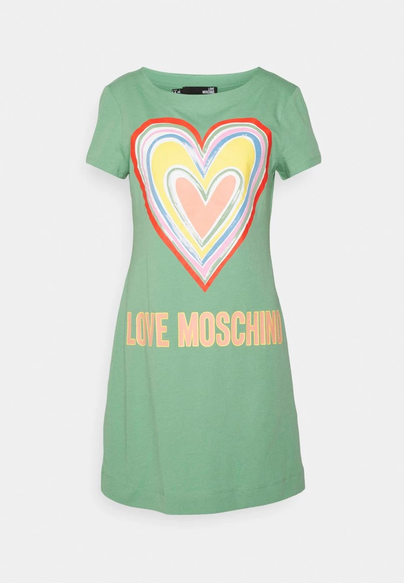 Presa π― Love Moschino Vestito Di Maglina - Green, Donna π 4 Presa π― Love Moschino Vestito Di Maglina - Green, Donna π - immagine 4
