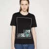 I primi 10 ⭐ Love Moschino T-shirt Con Stampa - Black, Donna 😀
