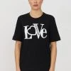 Promo 💯 Love Moschino T-shirt Con Stampa - Black, Donna 🎉