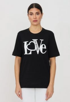 Promo 💯 Love Moschino T-shirt Con Stampa - Black, Donna 🎉