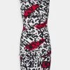 Offerte 👍 Love Moschino Vestito Di Maglina - Nero/bianco/rosso, Donna 🌟