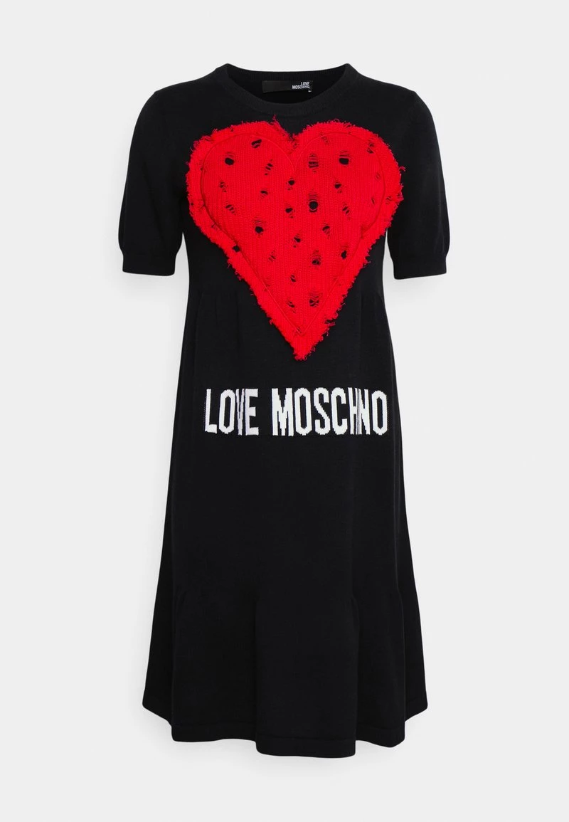 Nuovo 🔥 Love Moschino Abito In Maglia - Black, Donna 🥰 1 Nuovo 🔥 Love Moschino Abito In Maglia - Black, Donna 🥰