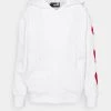 Offerte 🥰 Love Moschino Felpa Con Zip - Optical White, Donna 🧨