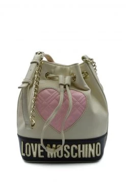 Vendita lampo 👍 Love Moschino Borsa A Tracolla - Avorio/rosa/nero, Donna 💯