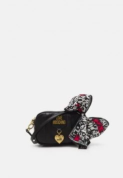 Promo 🤩 Love Moschino SOFT CHARM SCARVED CAMERA BAG - Borsa A Tracolla - * Nero, Donna 👍