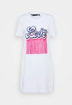 Nuovo 💯 Love Moschino Vestito Estivo - Optical White, Donna ⌛ -Vendite Love Moschino d220f2b8fff247f2a6f63dbb82cd3e92