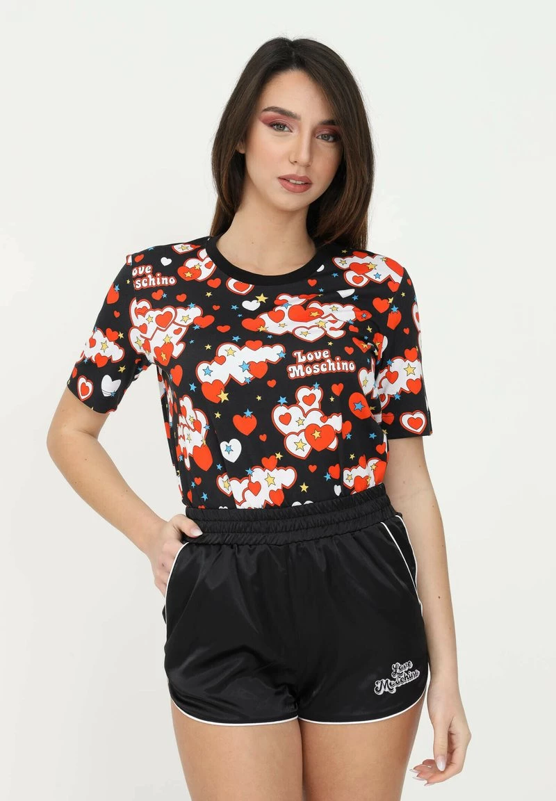 Bilancio π Love Moschino T-shirt Con Stampa - Cuor Stel Nero, Donna π 5 Bilancio π Love Moschino T-shirt Con Stampa - Cuor Stel Nero, Donna π - immagine 5