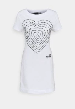 Vendita calda 🎁 Love Moschino Vestito Di Maglina - Optical White, Donna 🤩 -Vendite Love Moschino d46aca3c91054a3780c3440bf9bae25f