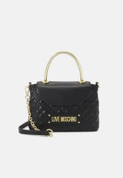 Sconto 🎉 Love Moschino QUILTED TOP HANDLE CHAIN CROSSBODY - Borsa A Mano - Nero, Donna ✔️